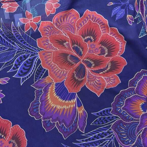 JADE Johnny Was Natalie Long Sleeve Mesh Top Woman Large Floral Whimsical Fairy - Picture 6 of 9